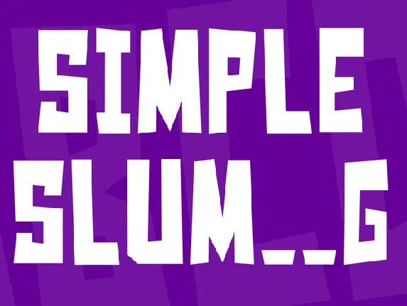 Simple Slum__G font