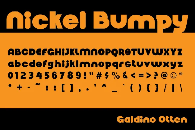 Nickel Bumpy font