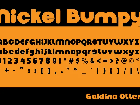 Nickel Bumpy font