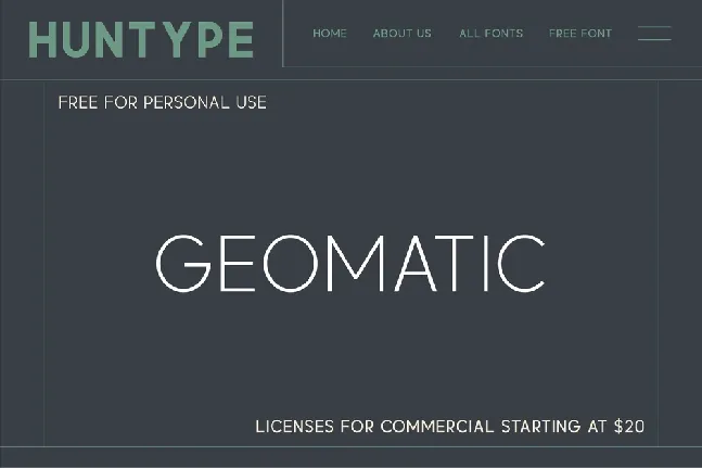 Geomatic font