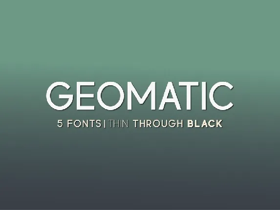 Geomatic font