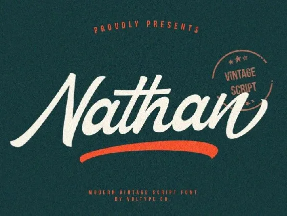 Nathan Vintage Script font