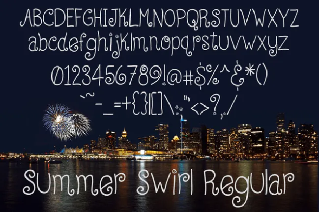 Summer Swirl font