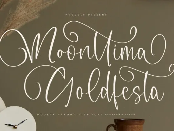 Moonttima Goldfesta font