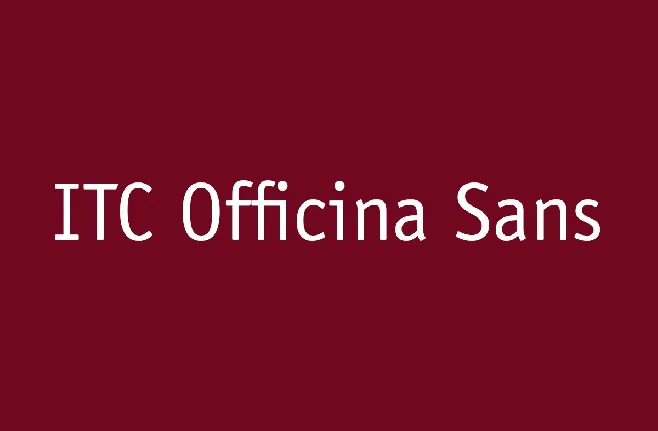 ITC Officina Sans font