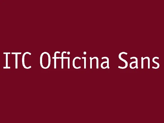 ITC Officina Sans font