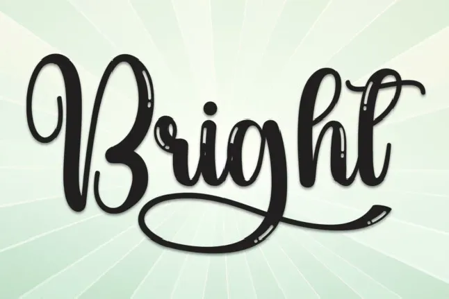 Bright Calligraphy font