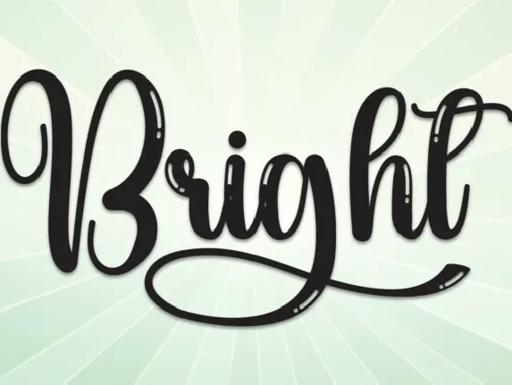 Bright Calligraphy font