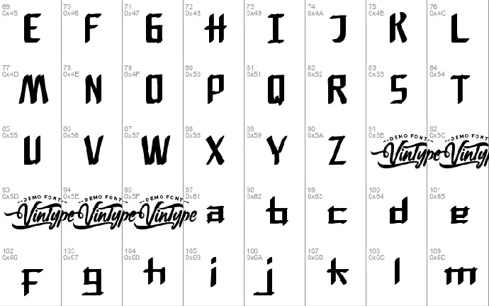 Nichibotsu Demo font