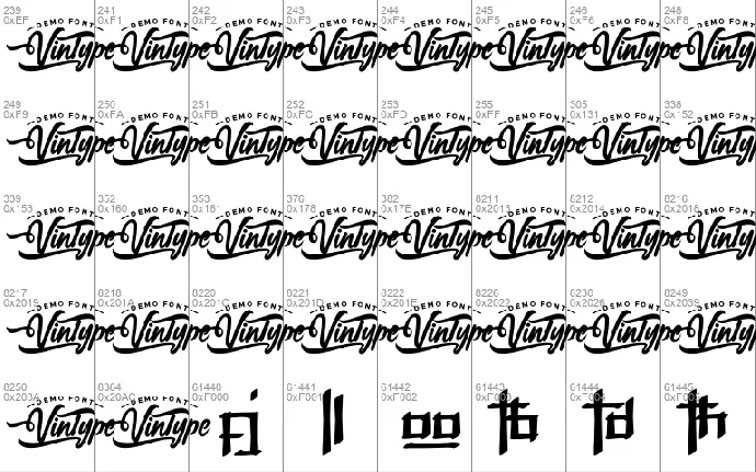 Nichibotsu Demo font