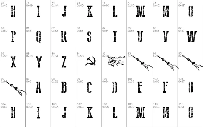 USSR Army font