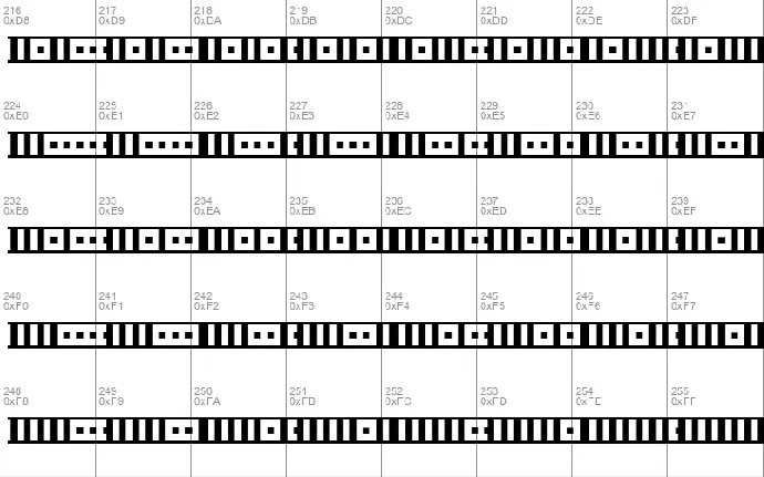 Binary font