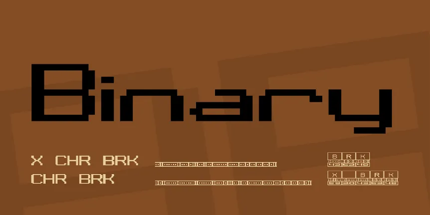 Binary font