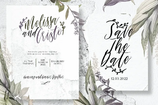 Ashley & Mellisa font