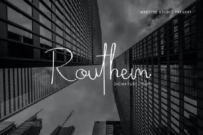 Routhem Handwritten font