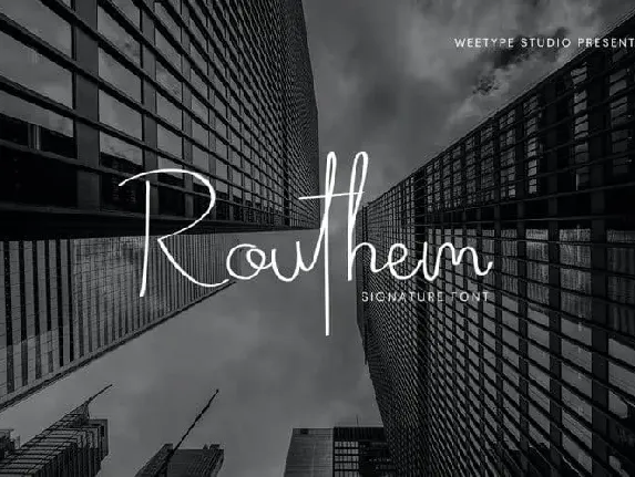 Routhem Handwritten font