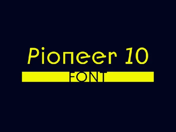 Pioneer 10 – Modern Sans font