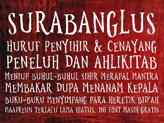 Surabanglus font