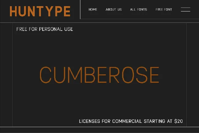 Cumberose font