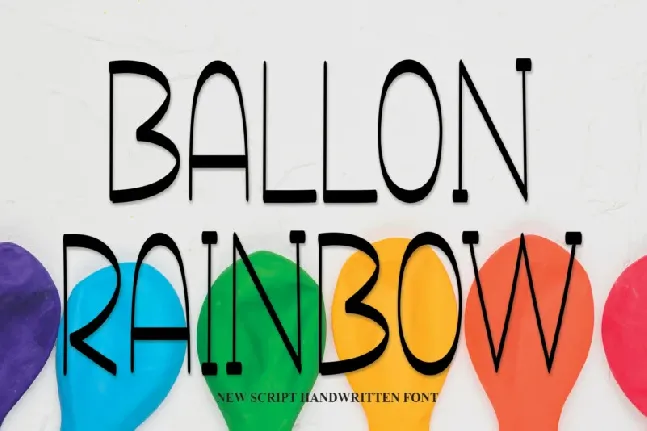 Ballon Rainbow Display font