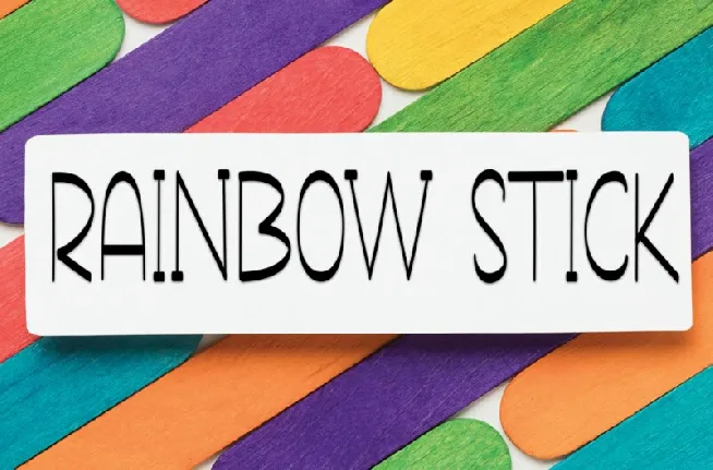 Ballon Rainbow Display font