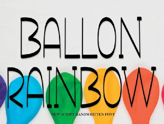 Ballon Rainbow Display font