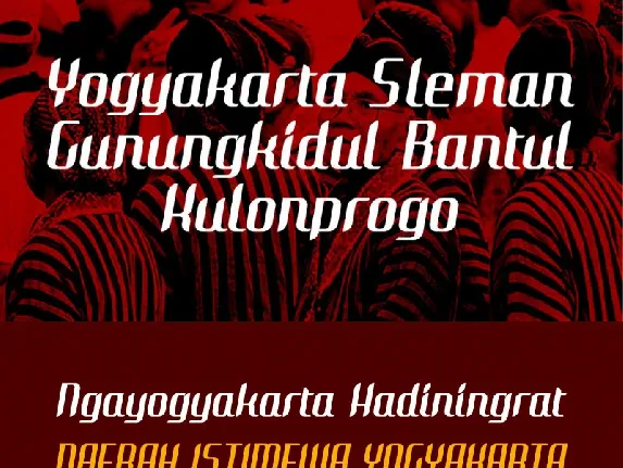 Jogjakartype font