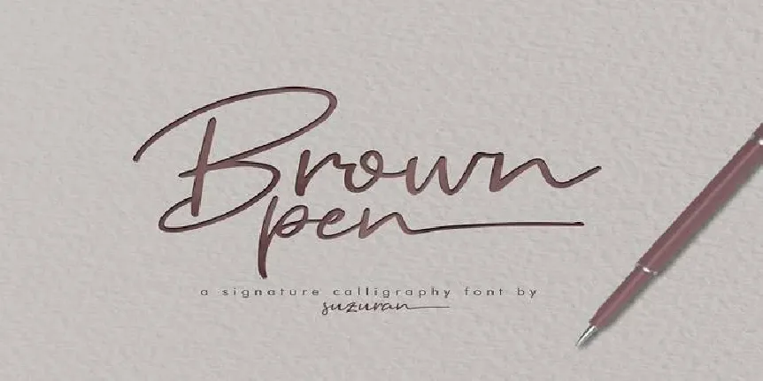 Brown Pen font