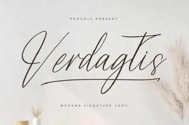 Verdagtis â€“ Modern Handwritten font