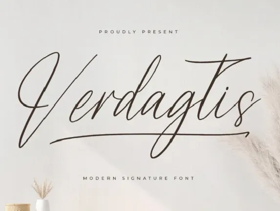 Verdagtis â€“ Modern Handwritten font