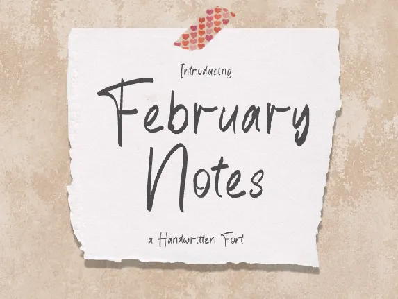 February Notes font