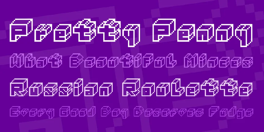 3D Thirteen Pixel Fonts