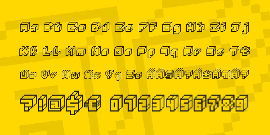 3D Thirteen Pixel Fonts