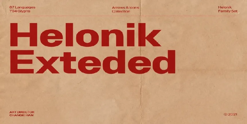 Helonik Extended font