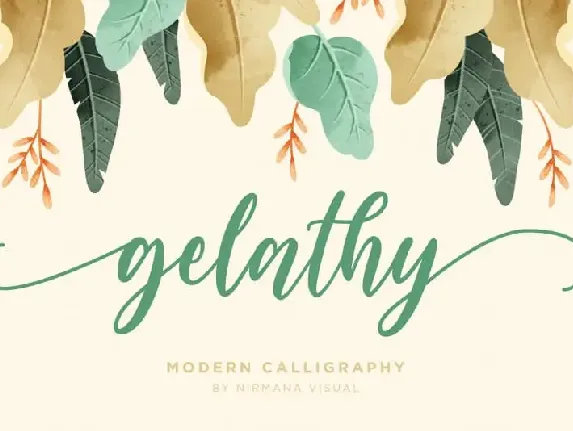 Gelathy Calligraphy font