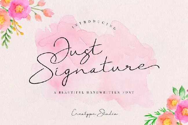 Just Signature Free Download font