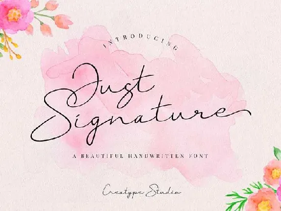 Just Signature Free Download font