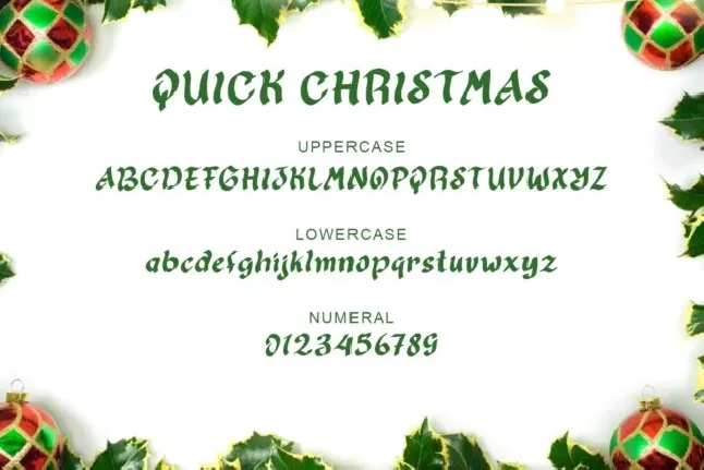 Quick Christmas font