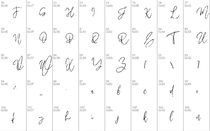 Megidame Signature font