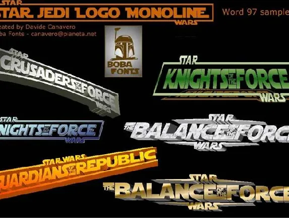 Star Jedi Logo font