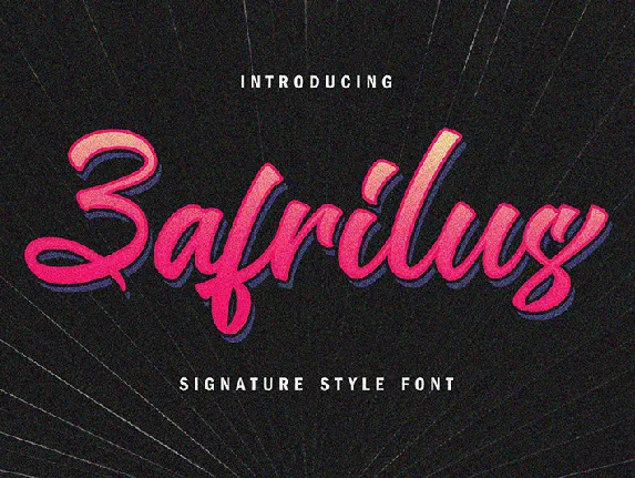 Zafrilus font