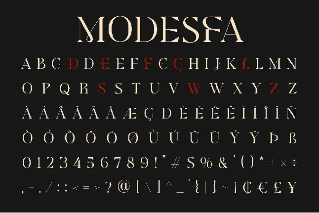 Modesfa font