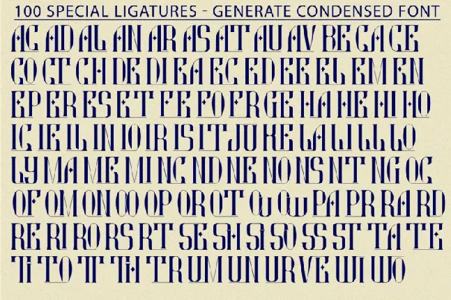 Generate Condensed font