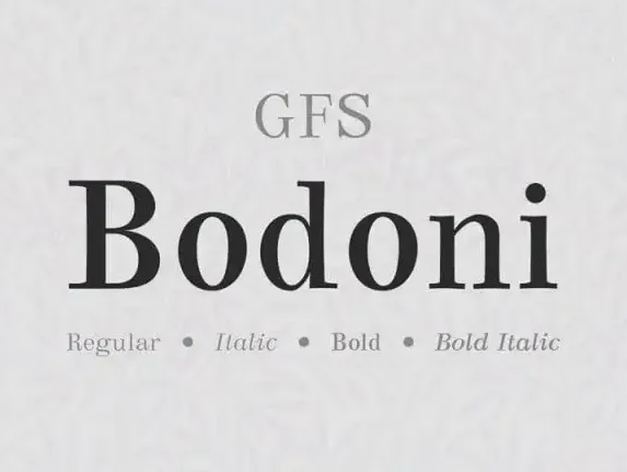 GFS Bodoni Serif font