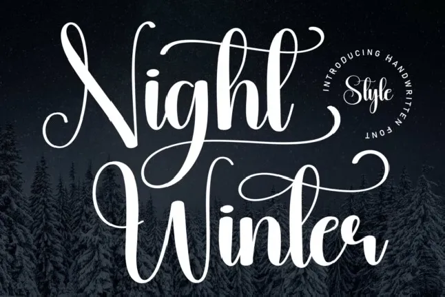 Night Winter Script font