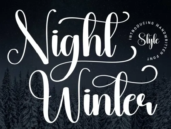 Night Winter Script font