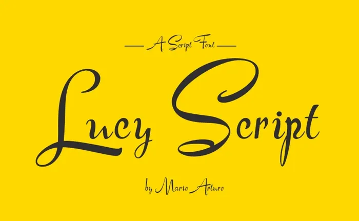 Lucy Script Free font