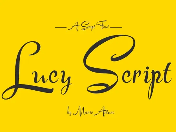 Lucy Script Free font