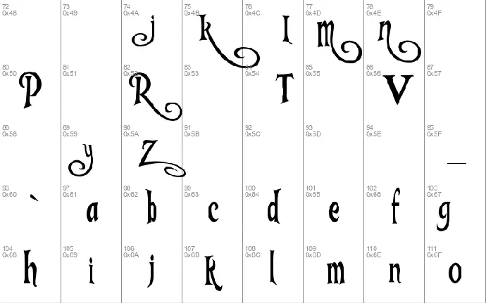 Tangled font