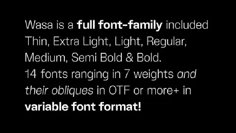 Wasa Family font